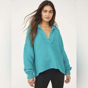 Free People Marlie Pullover V-Neck Sweater